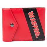 Marvel Deadpool Logo Red Bifold Wallet (Back) | Happy Piranha