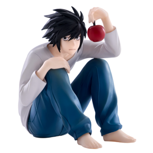 L: Deathnote Furyu Noodle Stopper Figure (Front) on a White Background | Happy Piranha