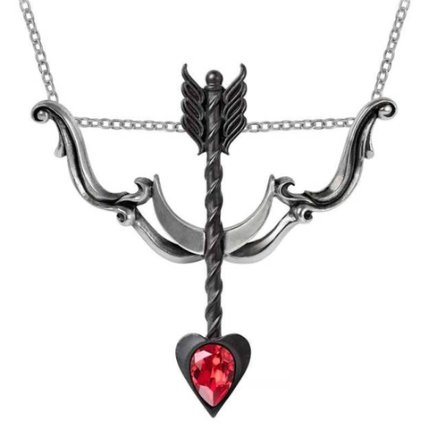 Desire Moi - Pewter & Crystal Bow & Arrow Necklace | Happy Piranha