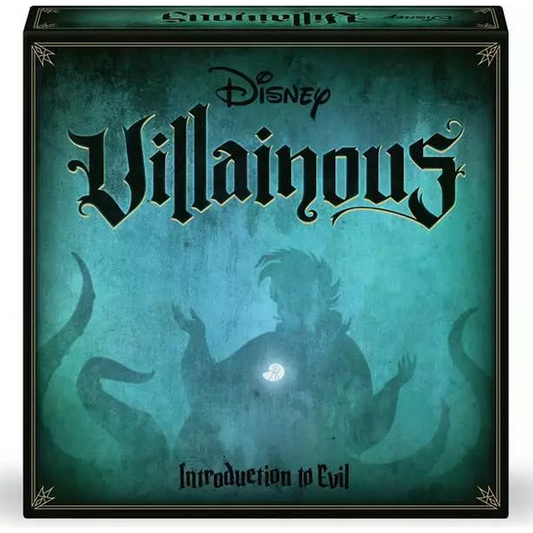 Disney Villainous: Intro to Evil Board Game (Front of Box) On a White Background | Happy Piranha