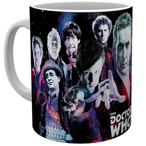 Doctor Who The Doctor's Reincarnations Design Ceramic Mug | Happy Piranha