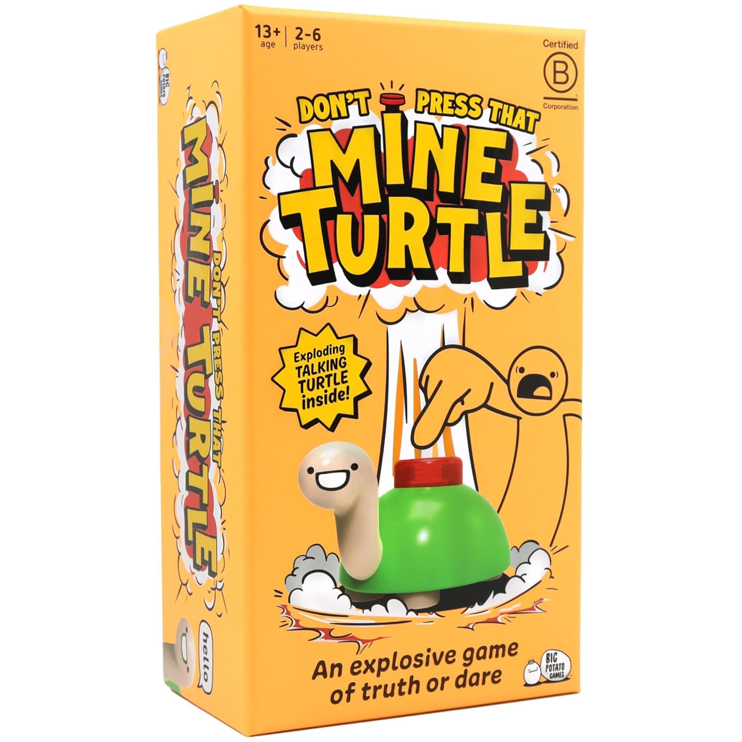 Don't Press That Mine Turtle - Party Board Game on a White Background | Happy Piranha