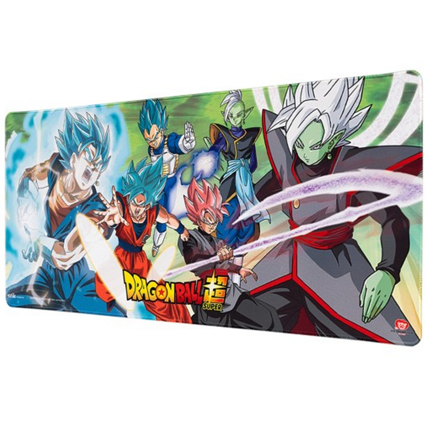 Dragon Ball Z Super Future Trunks Saga Mouse Pad & Keyboard Mat Unrolled on a White Background | Happy Piranha