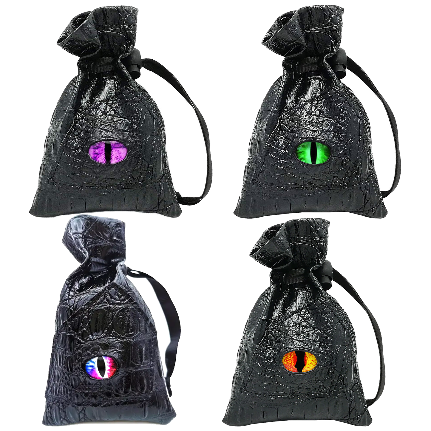 Dragon Eye Faux Leather Dragon Scale Dice Bag (All 4 Designs) | Happy Piranha