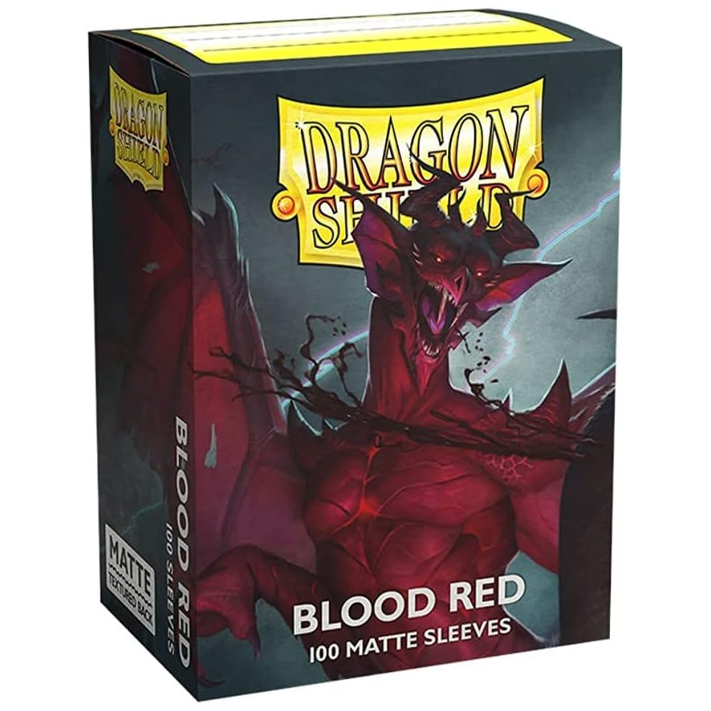 Dragon Shield Matte Standard Sized Card Sleeves 100 Pack: Blood Red (Boxed) | Happy Piranha