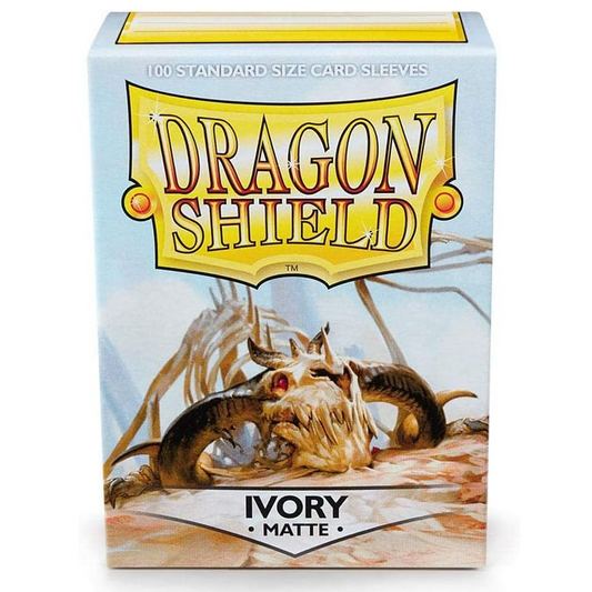Dragon Shield Matte Standard Sized Card Sleeves 100 Pack: Ivory (Boxed) | Happy Piranha
