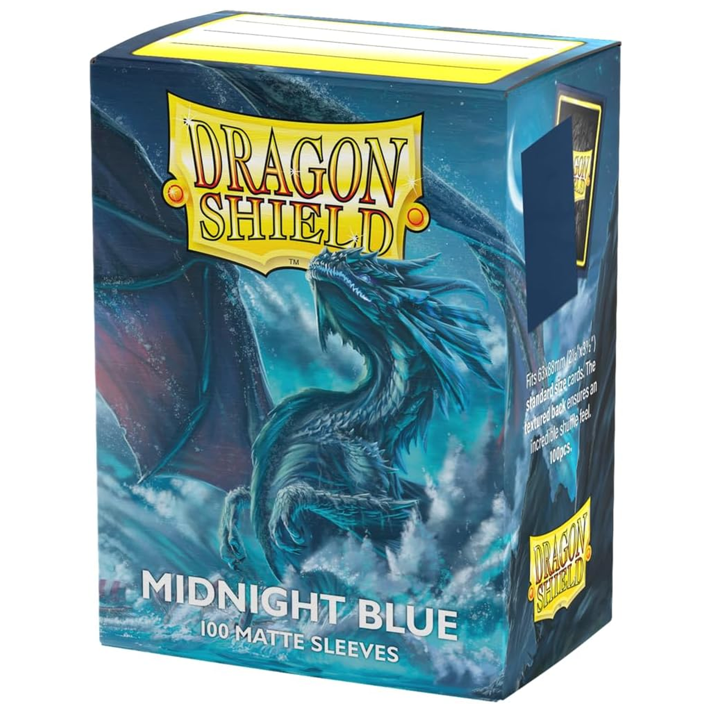Dragon Shield Matte Standard Sized Card Sleeves 100 Pack: Midnight Blue (Boxed) | Happy Piranha