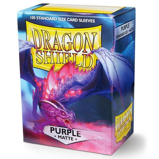 Dragon Shield Matte Standard Sized Card Sleeves 100 Pack: Purple (Boxed) | Happy Piranha