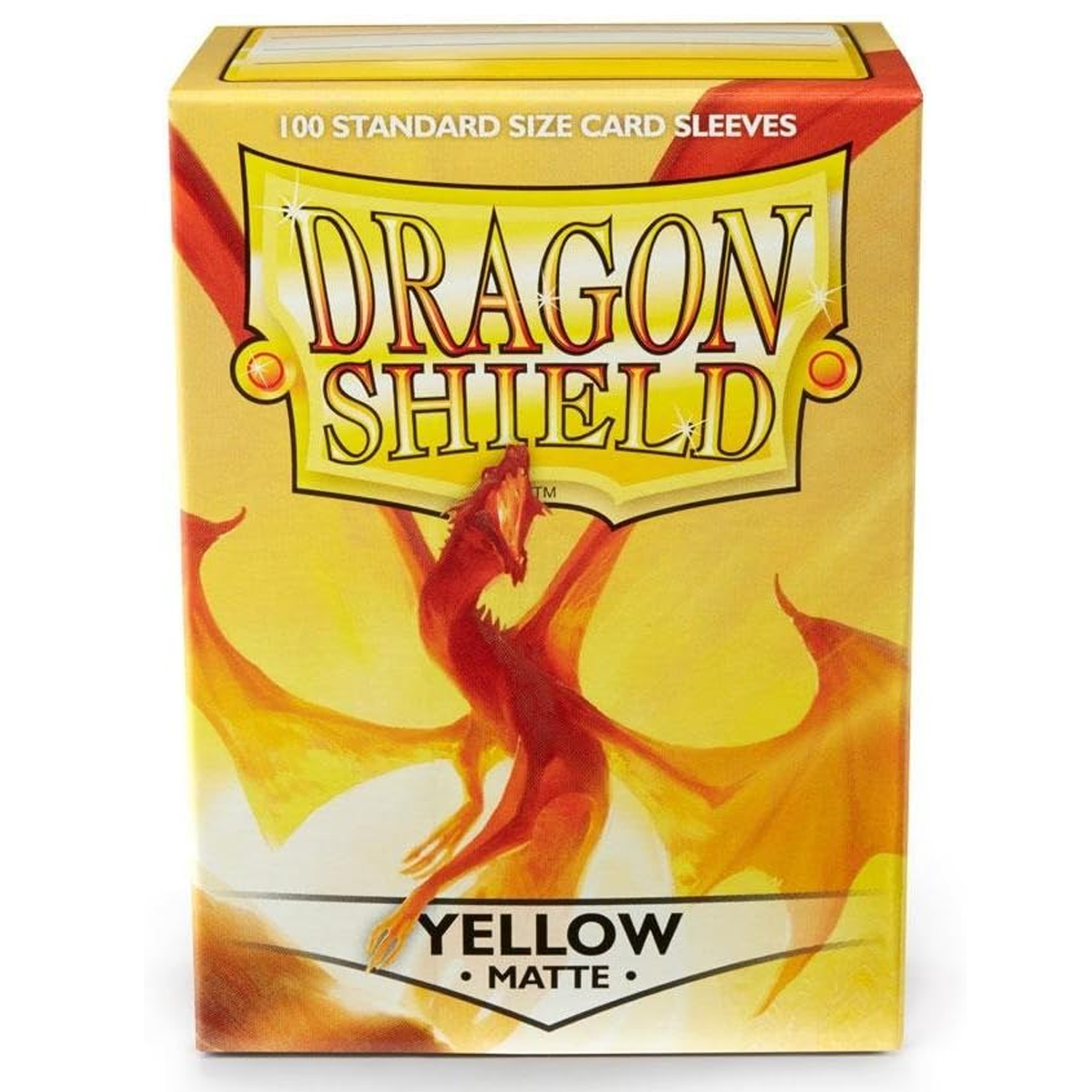 Dragon Shield Matte Standard Sized Card Sleeves 100 Pack: Yellow (Boxed) | Happy Piranha