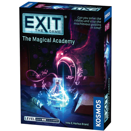 EXIT: The Magical Academy Escape Room Board Game on a White Background | Happy Piranha