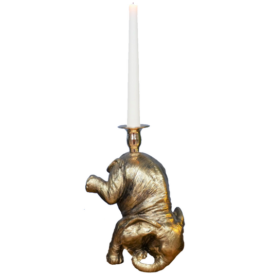 Gold Baby Elephant Candle Holder | Happy Piranha