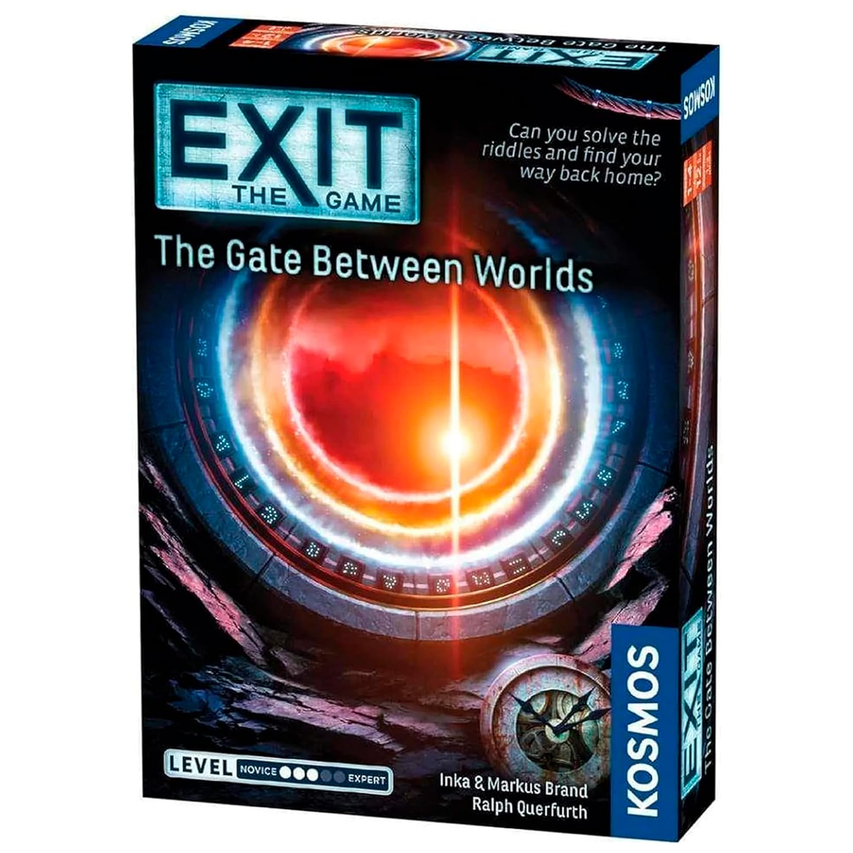 EXIT: The  Gate Between Worlds Escape Room Board Game Box on a White Background | Happy Piranha