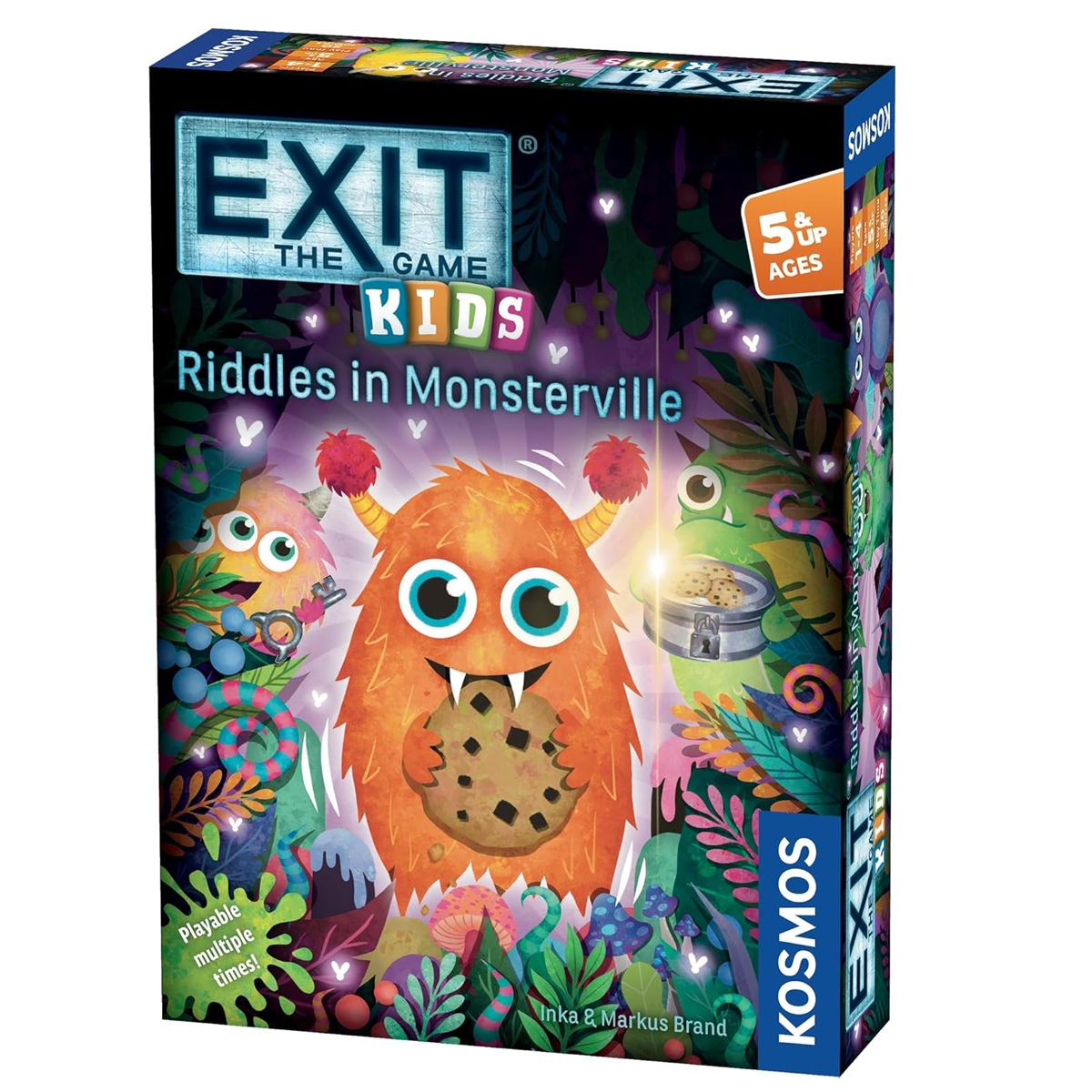EXIT Kids: Riddles in Monsterville Escape Room Board Game (Front of Box) On a White Background | Happy Piranha