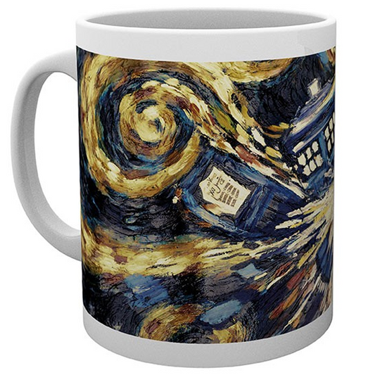 Doctor Who Exploding Tardis Van Gogh Design Ceramic Mug | Happy Piranha
