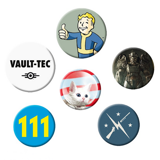 Fallout Button Badge Set | Happy Piranha