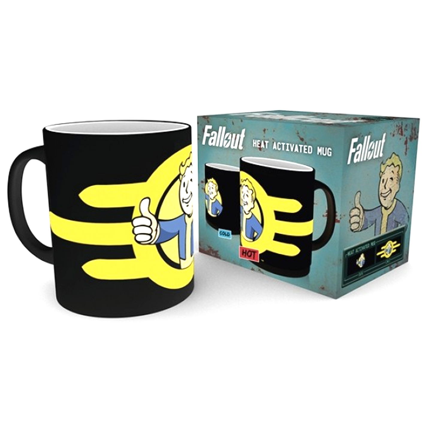Fallout Vault Boy 320ml  Heat Change Mug and Box | Happy Piranha