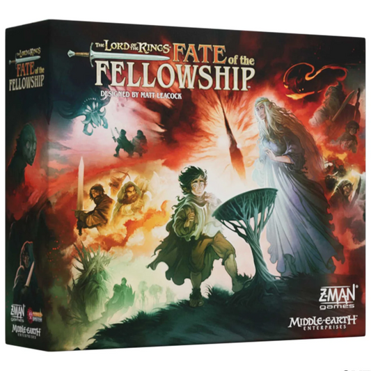 The Lord of the Rings: Fate of the Fellowship Board Game (Front of Box) | Happy Piranha