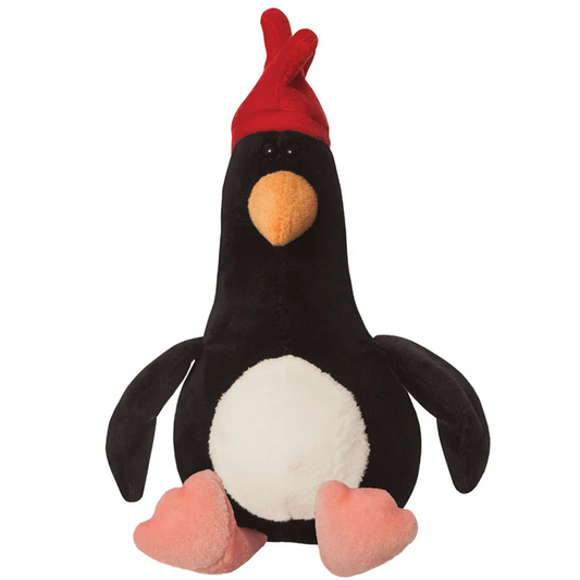 Feather McGraw the Penguin - 18cm Wallace & Gromit Soft Toy (Front View, Sitting) on a White Background | Happy Piranha