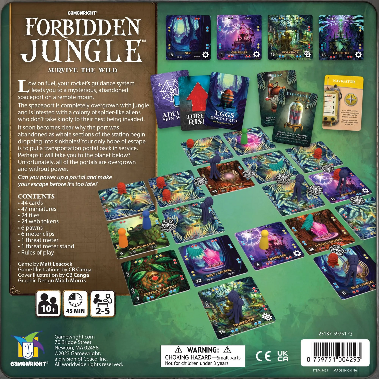 Forbidden Jungle Board Game Back of Box | Board Game