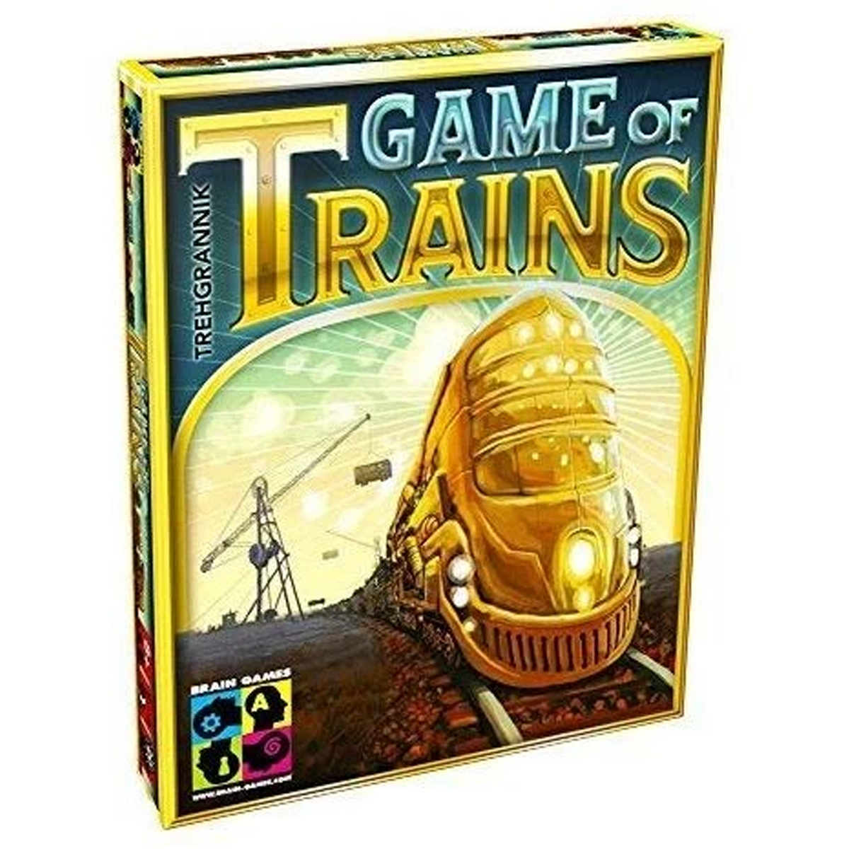 Game of Trains Card Game (Front of Box) on a White Background | Happy Piranha