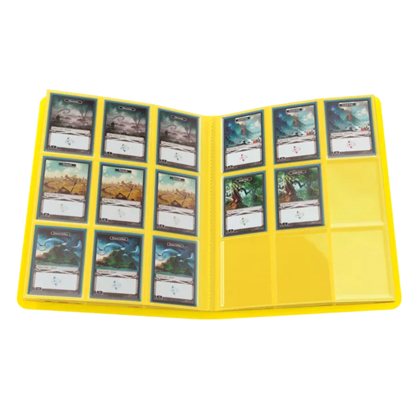 Gamegenic 9 Pocket (360 Card) Casual Trading Card Binder: Yellow (With Cards Inside) | Happy Piranha