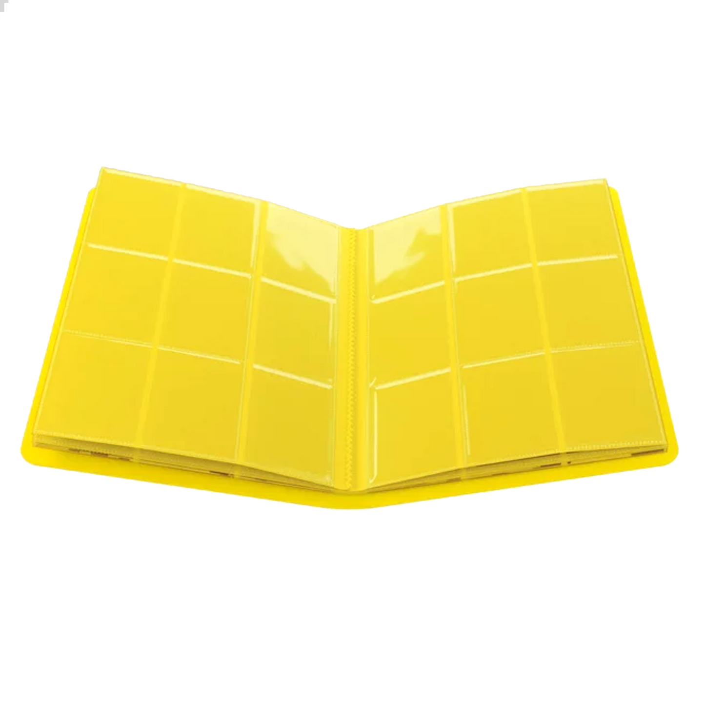 Gamegenic 9 Pocket (360 Card) Casual Trading Card Binder: Yellow (Open) | Happy Piranha