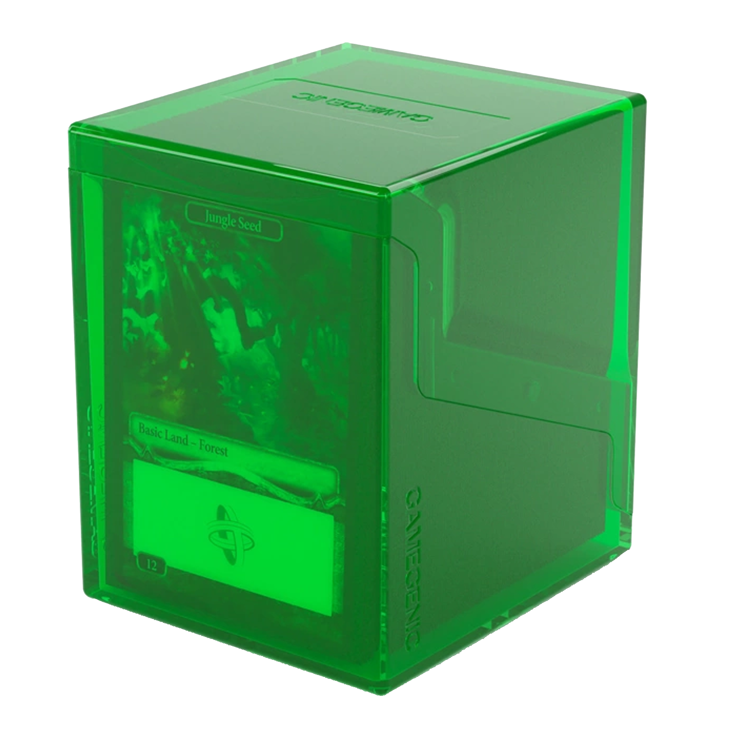 Gamegenic Bastion 100+ XL Deck Box: Green with Cards Inside | Happy Piranha