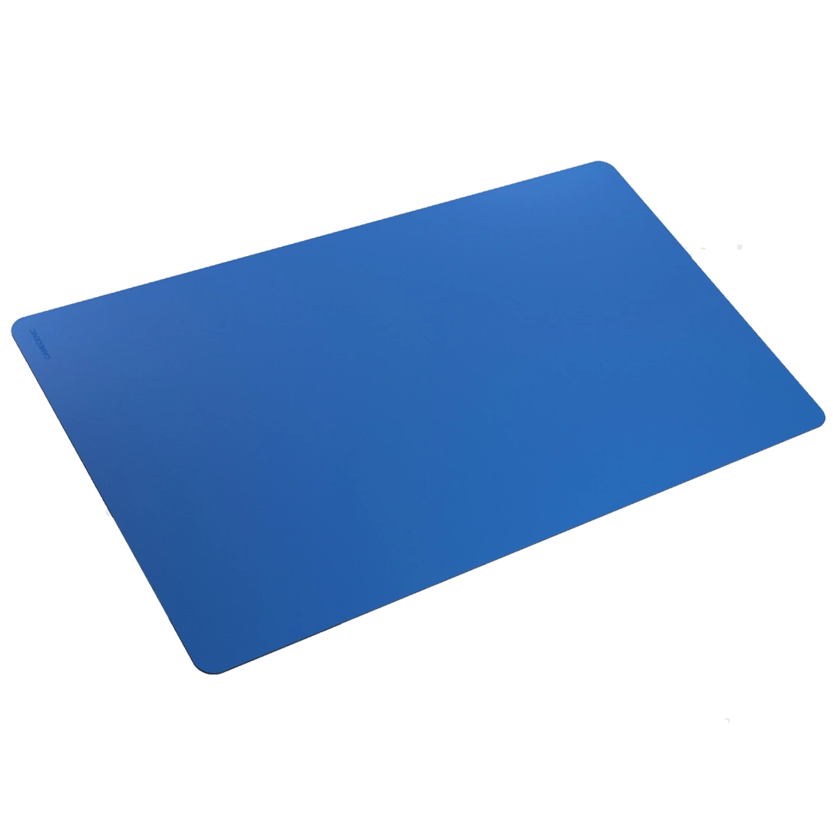 Gamegenic Prime TCG Playmat 61 x 35cm: Blue (Fully Unrolled) On a White Background | Happy Piranha