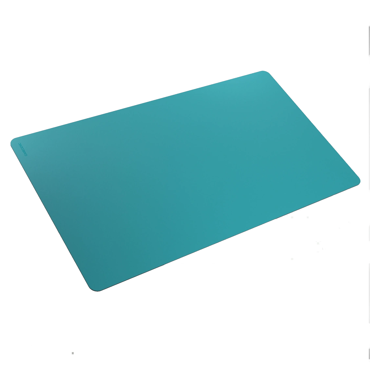 Gamegenic Prime TCG Playmat 61 x 35cm: Petrol (Fully Unrolled) On a White Background | Happy Piranha