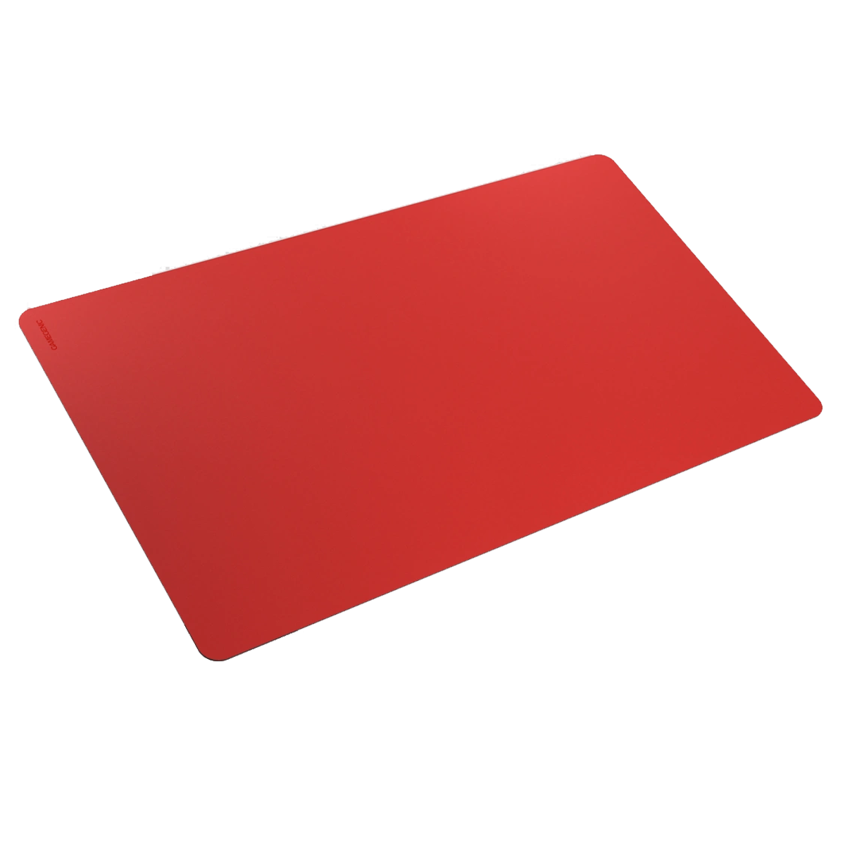 Gamegenic Prime TCG Playmat 61 x 35cm: Red (Fully Unrolled) On a White Background | Happy Piranha