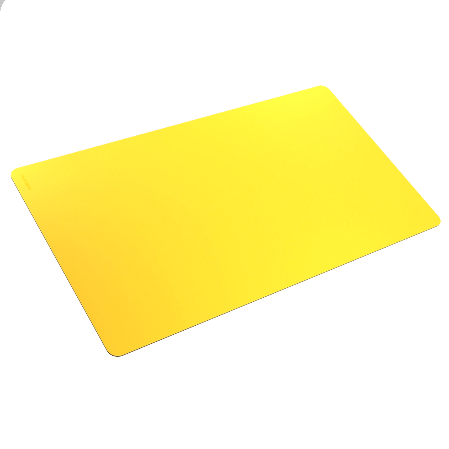 Gamegenic Prime TCG Playmat: Yellow on a White Background | Happy Piranha