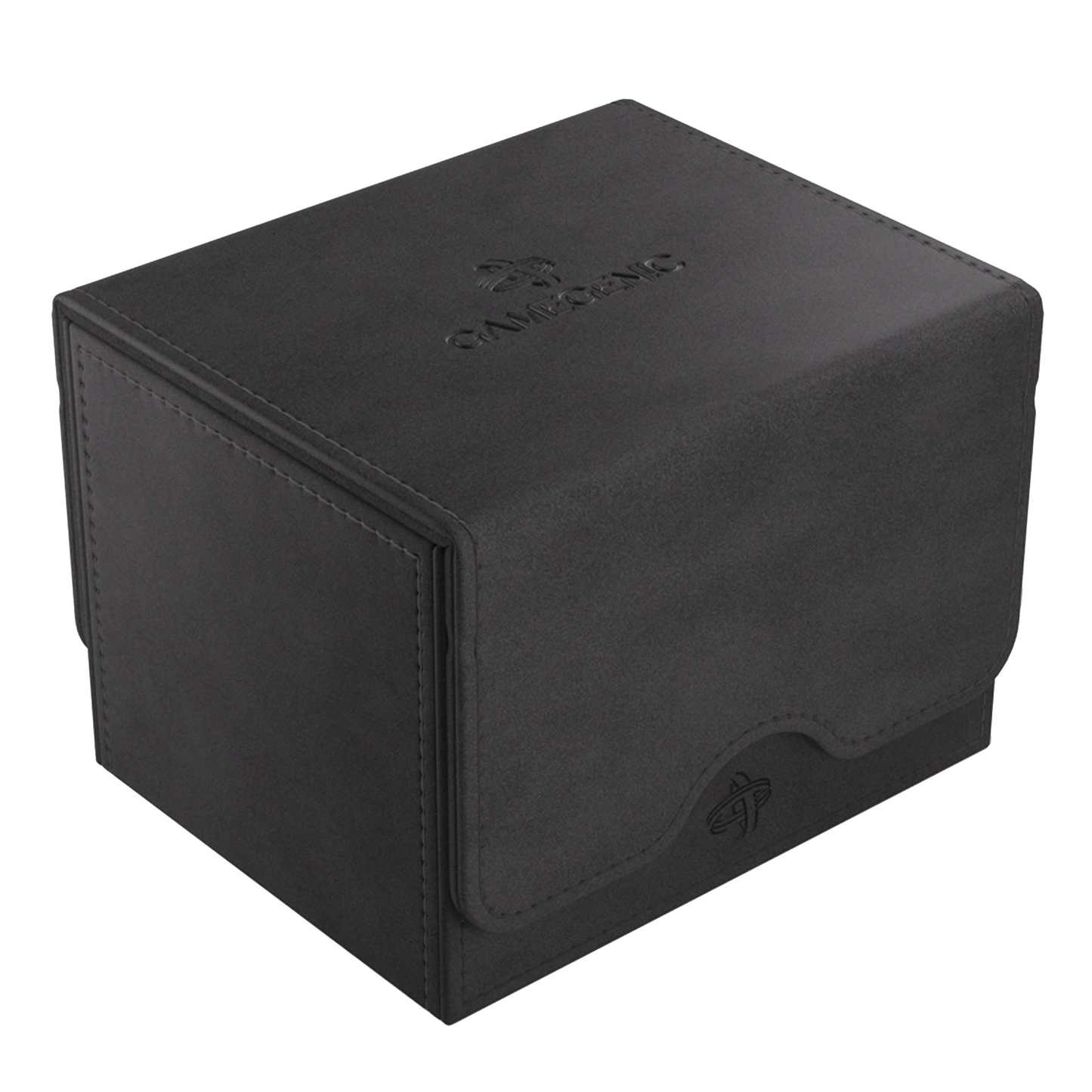 Gamegenic Sidekick 100+ XL Convertible Deck Box: Black (Lid Closed) | Happy Piranha