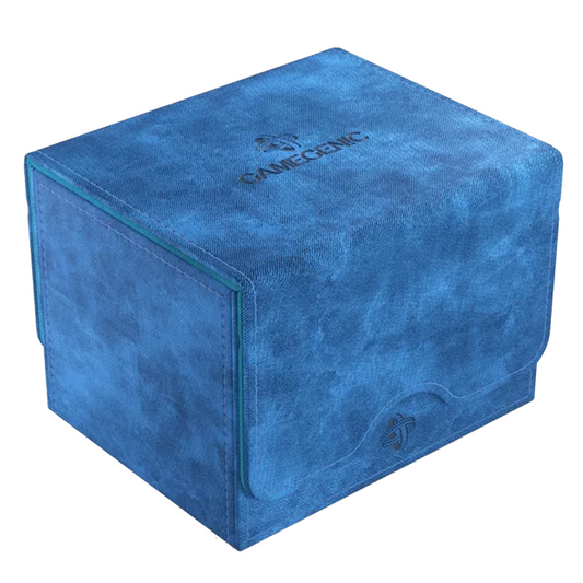 Gamegenic Sidekick 100+ XL Convertible Deck Box: Blue (Lid Closed) | Happy Piranha