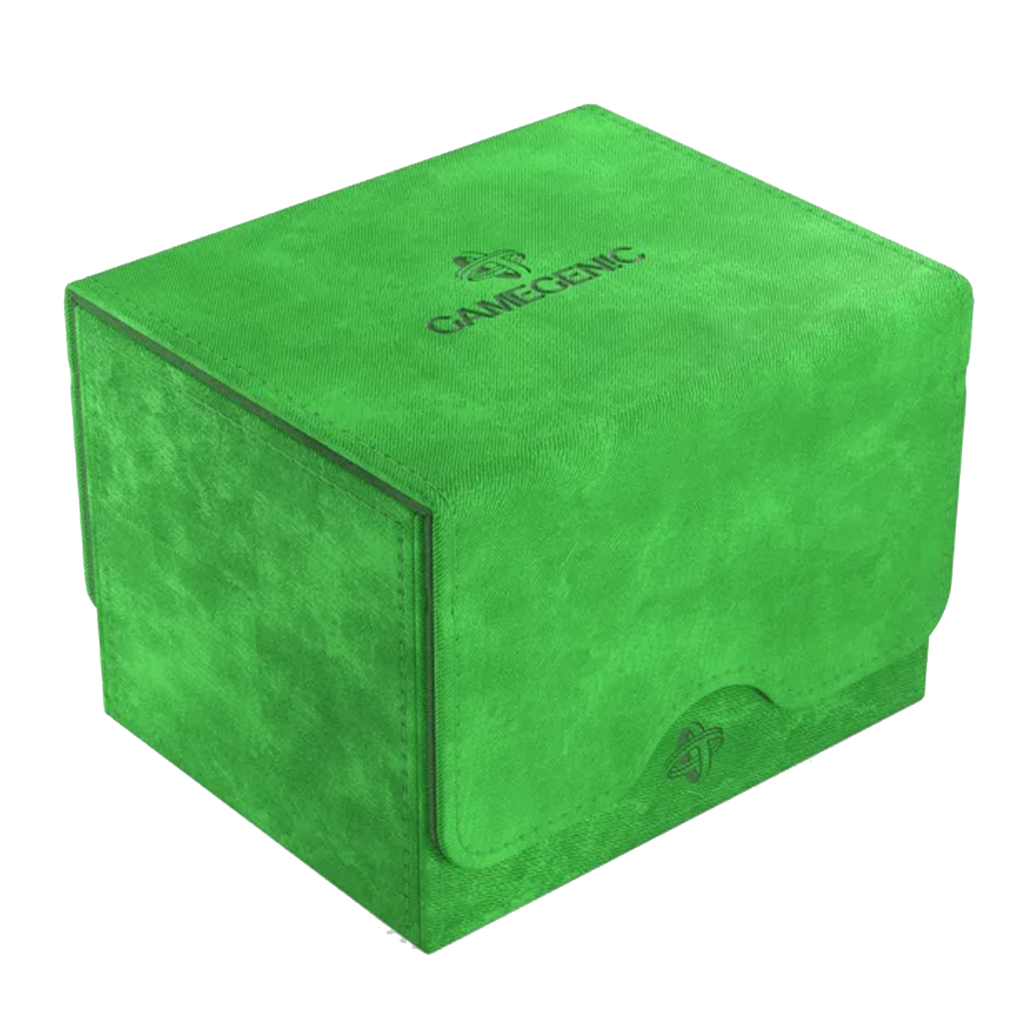 Gamegenic Sidekick 100+ XL Convertible Deck Box: Green (Lid Closed) | Happy Piranha
