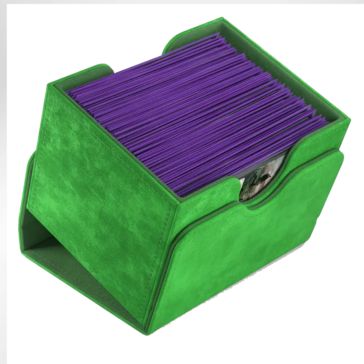Gamegenic Sidekick 100+ XL Convertible Deck Box: Green (Tilted Horizontally) | Happy Piranha