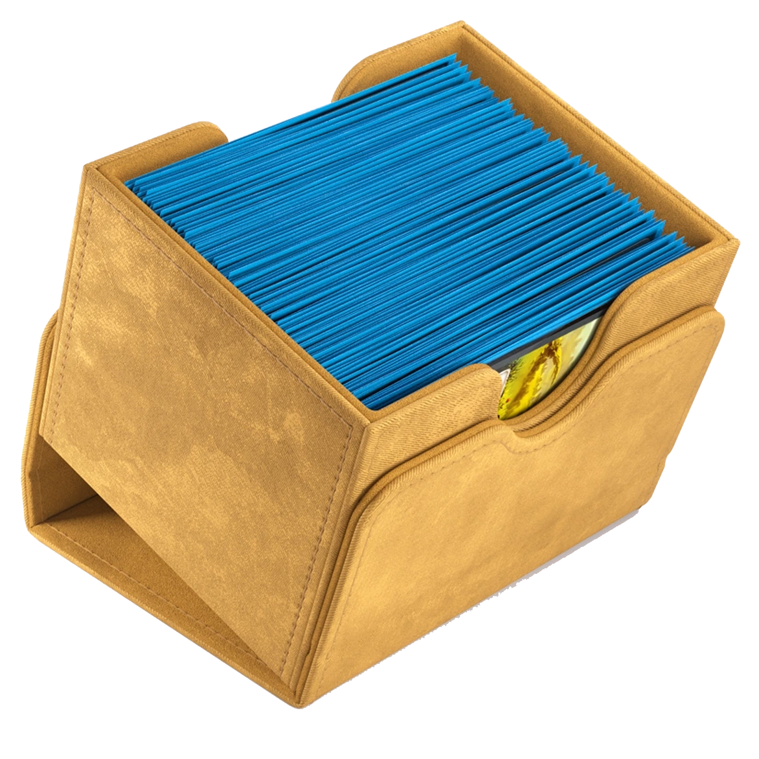 Gamegenic Sidekick 100+ XL Convertible Deck Box: Sand (Tilted Horizontally) | Happy Piranha