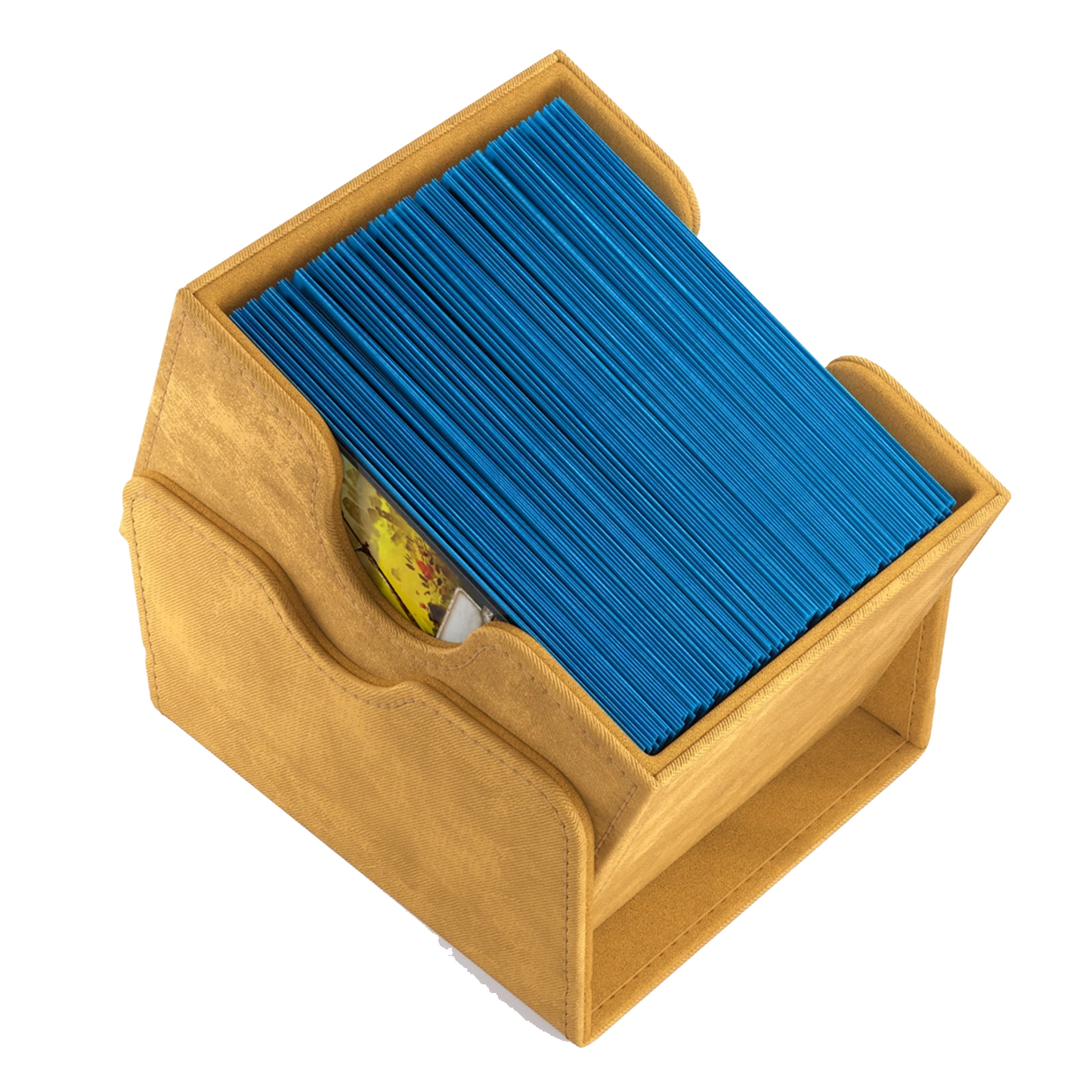 Gamegenic Sidekick 100+ XL Convertible Deck Box: Sand (Tilted Vertically) | Happy Piranha
