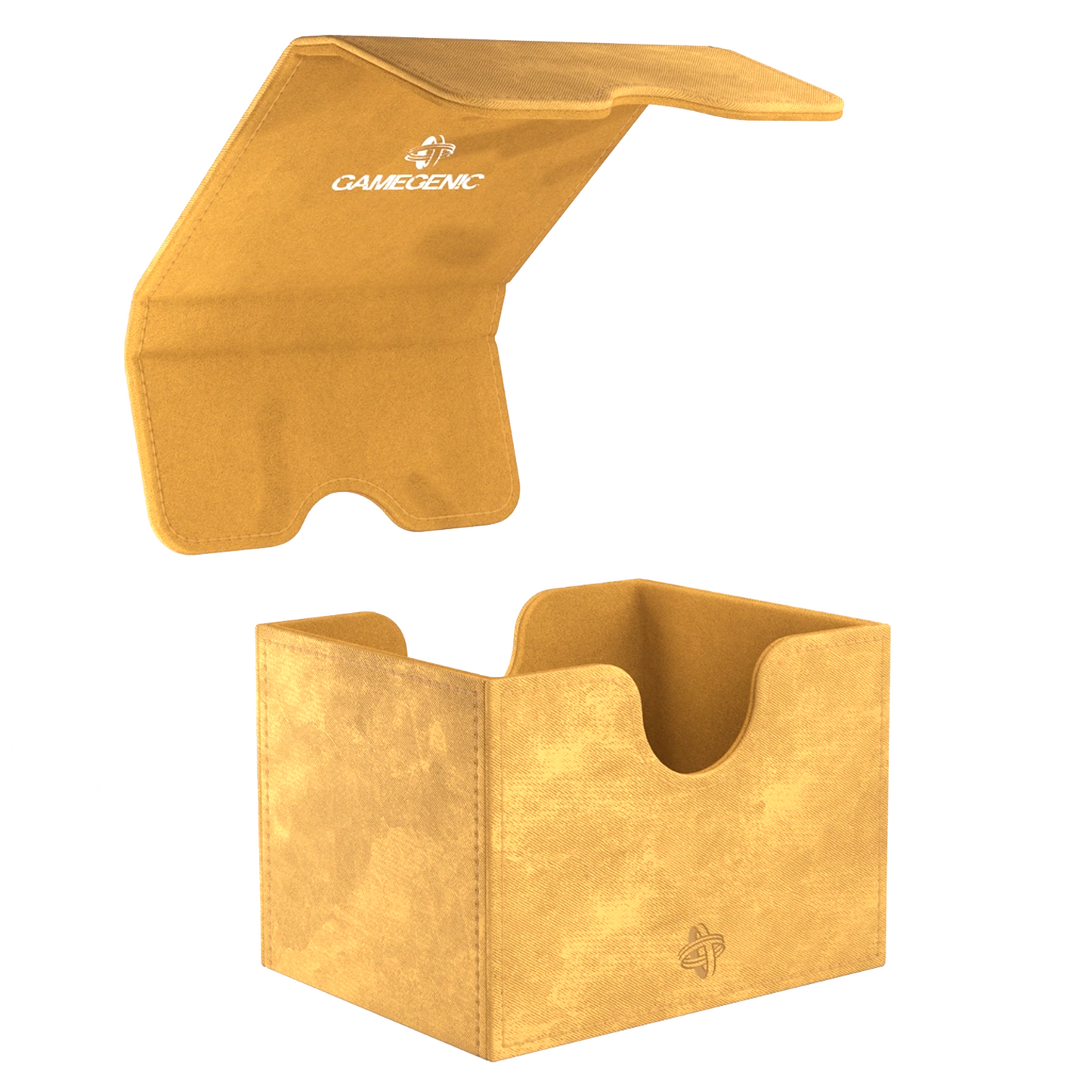 Gamegenic Sidekick 100+ XL Convertible Deck Box: Sand (Lid Open) | Happy Piranha