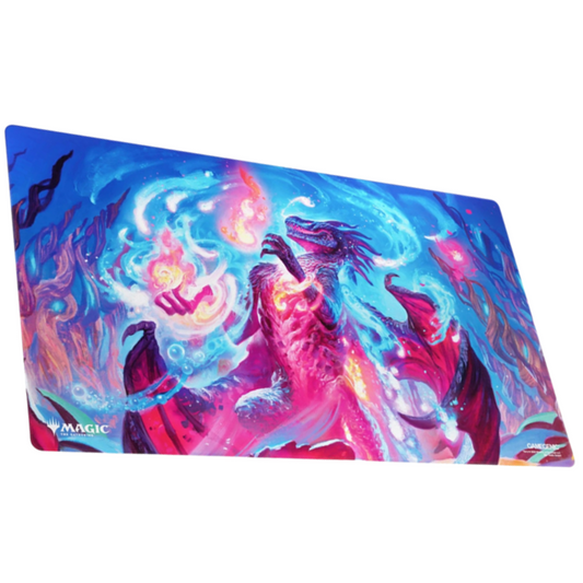 Gamegenic: Secrets of Strixhaven Prismari Dragon Playmat 61 x 35cm on a White Background | Happy Piranha