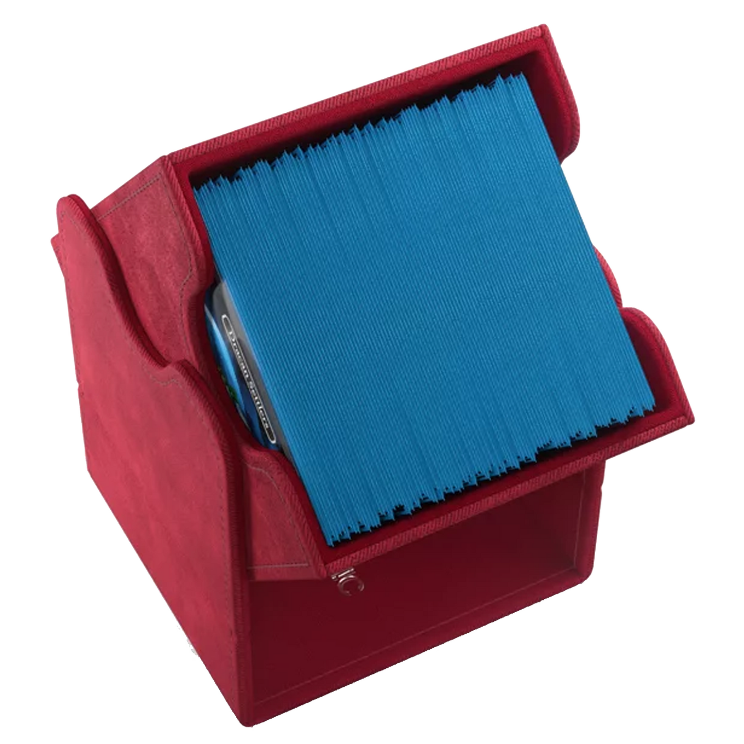 Gamegenic Squire 100+ XL Convertible Deck Box: Red (Tilted Horizontally) | Happy Piranha