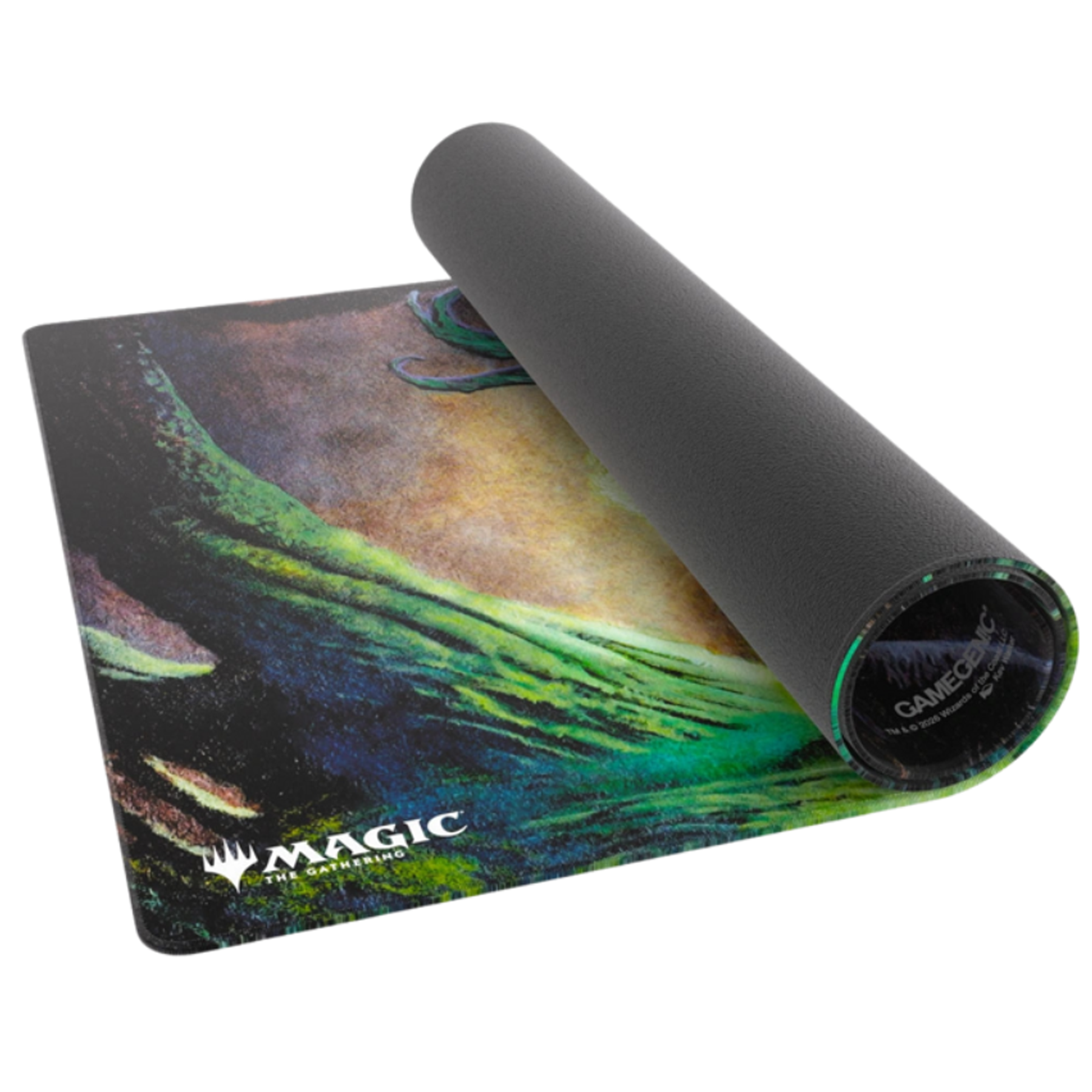 Gamegenic: Secrets of Strixhaven Witherbloom Dragon Playmat 61 x 35cm, Rolled Up on a White Background | Happy Piranha
