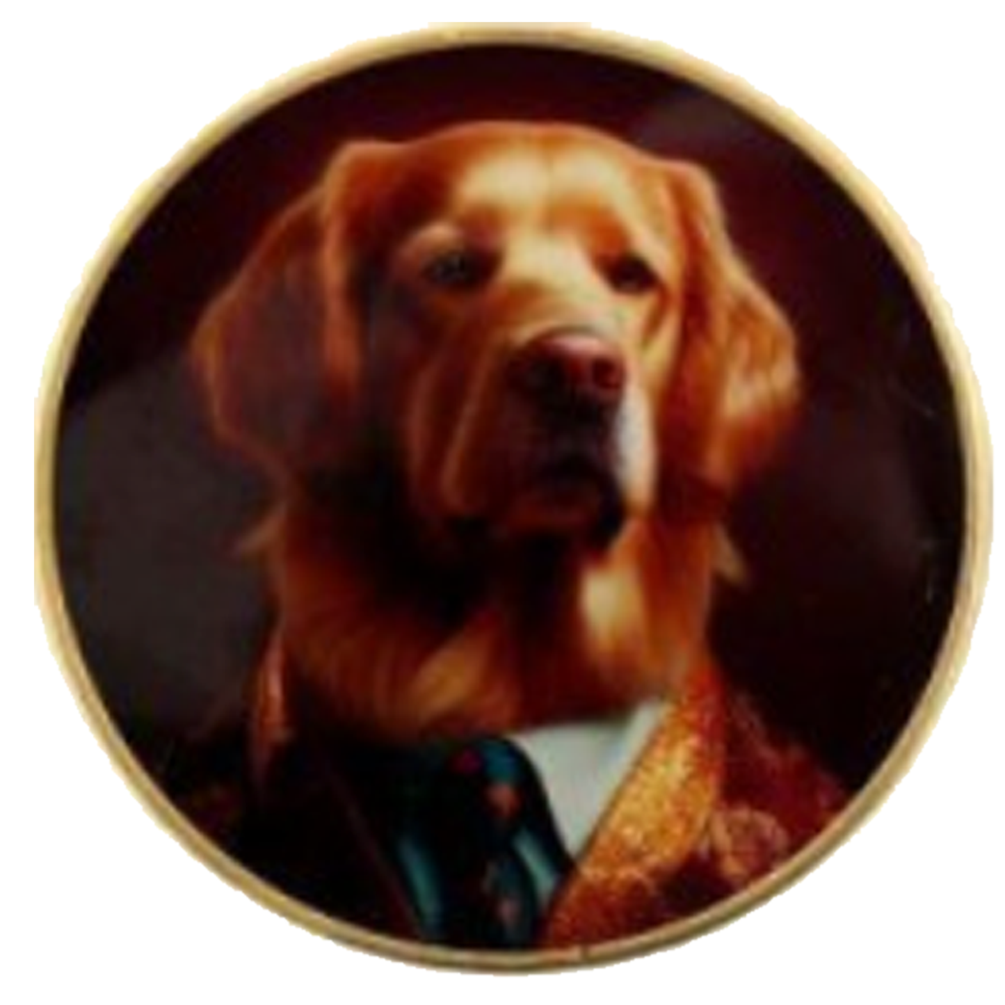 Gentry Big Dogs: Posh Animal Design Glass Coaster (Retriever Design) | Happy Piranha