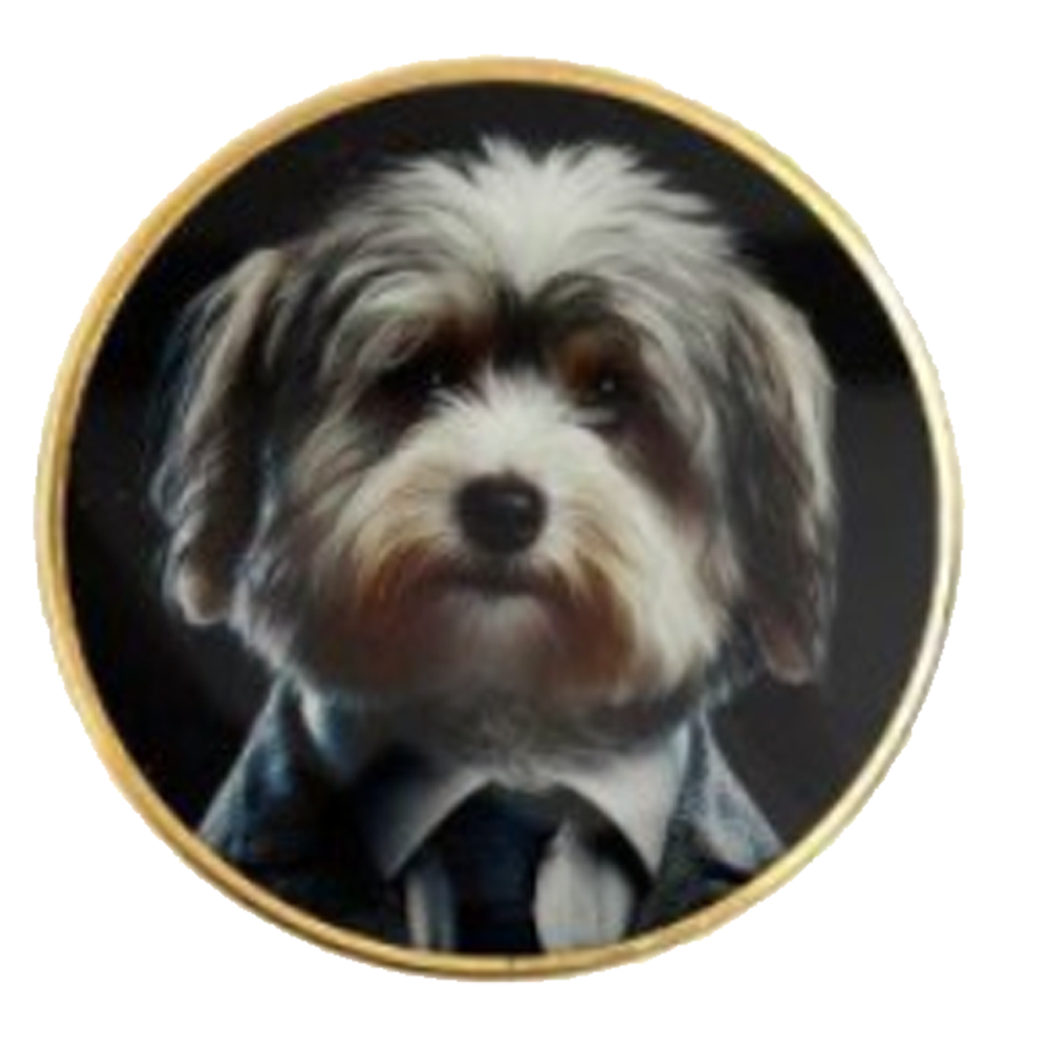 Gentry Small Dogs: Posh Animal Design Glass Coaster (Grey Terrier Design) | Happy Piranha