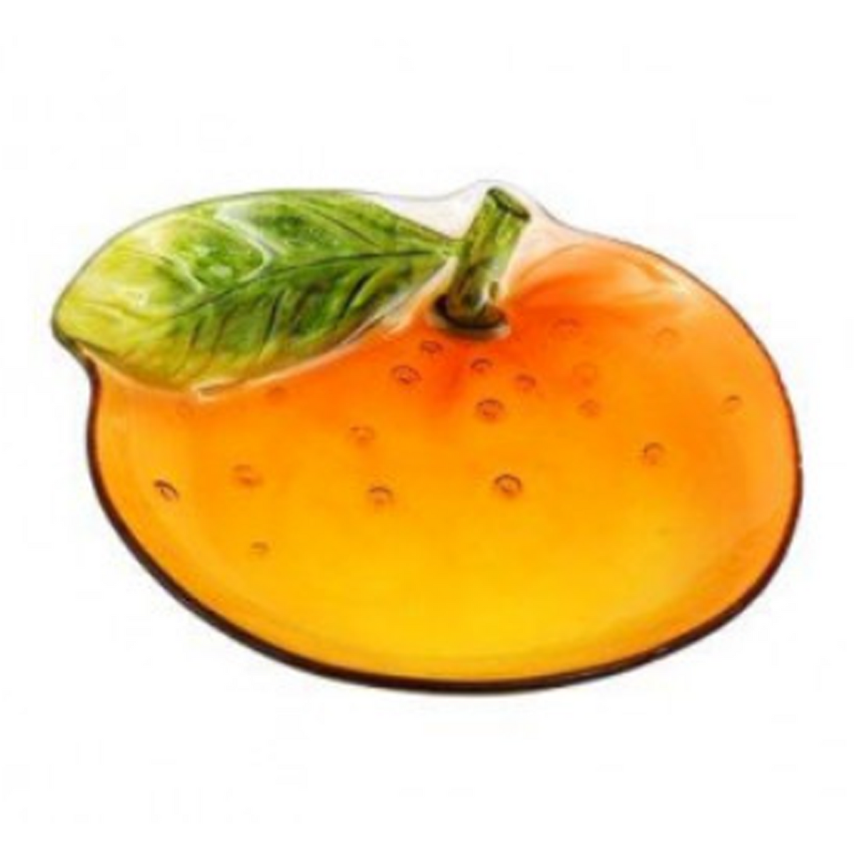 Orange Design Glass on a White Background | Happy Piranha