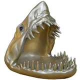 Golden Great White Shark Head Dish (Side) | Happy Piranha