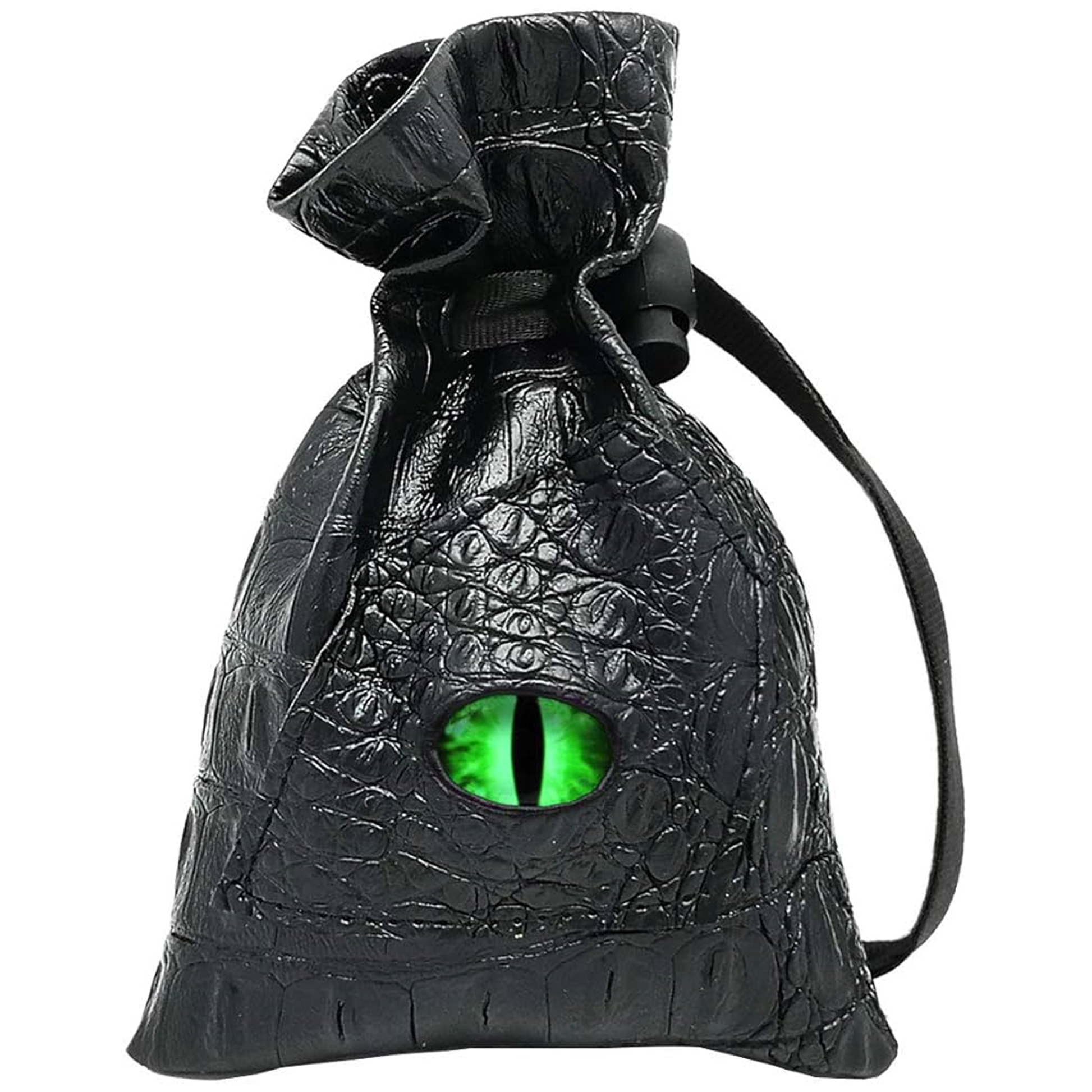 Dragon Eye Faux Leather Dragon Scale Dice Bag (Green) | Happy Piranha