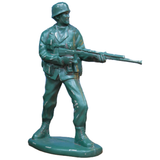Green Army Man - 17cm Toy Soldier Ornament  (Front) | Happy Piranha