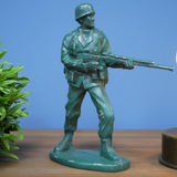 Green Army Man - 17cm Toy Soldier Ornament  (Side) | Happy Piranha
