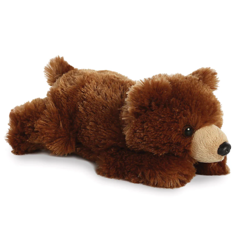 Greg the Grizzly Bear Flopsie Soft Toy (Left Side) | Happy Piranha