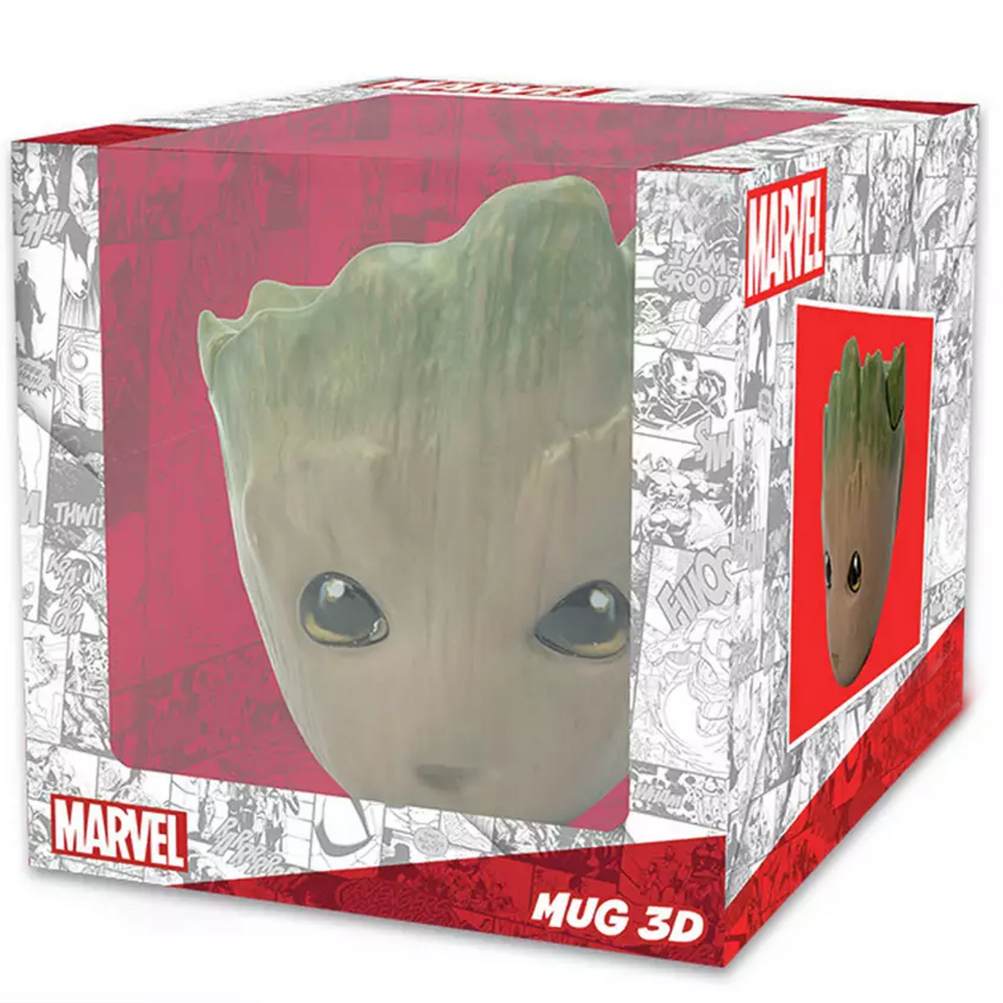 Groot Guardians of the Galaxy Marvel 3D Face Mug (Boxed) | Happy Piranha